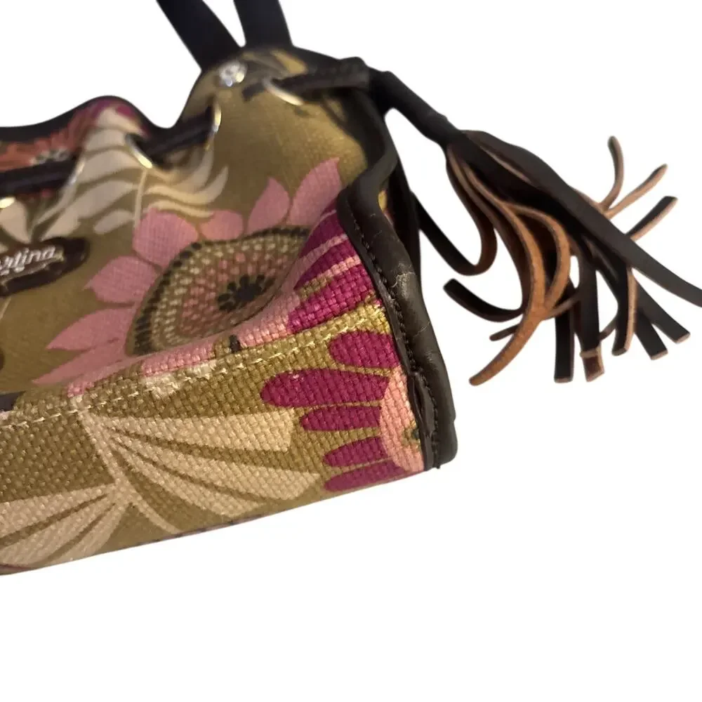 Spartina 449 Drawstring Floral Shoulder Strap Purse